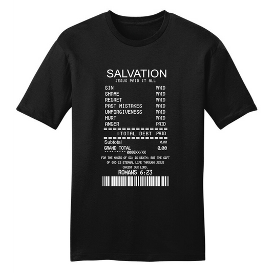 FREE SALVATION SHIRT - WHEN YOU PURCHASE A SISTERHOOD OF FAITH SHIRT OR HOODIE